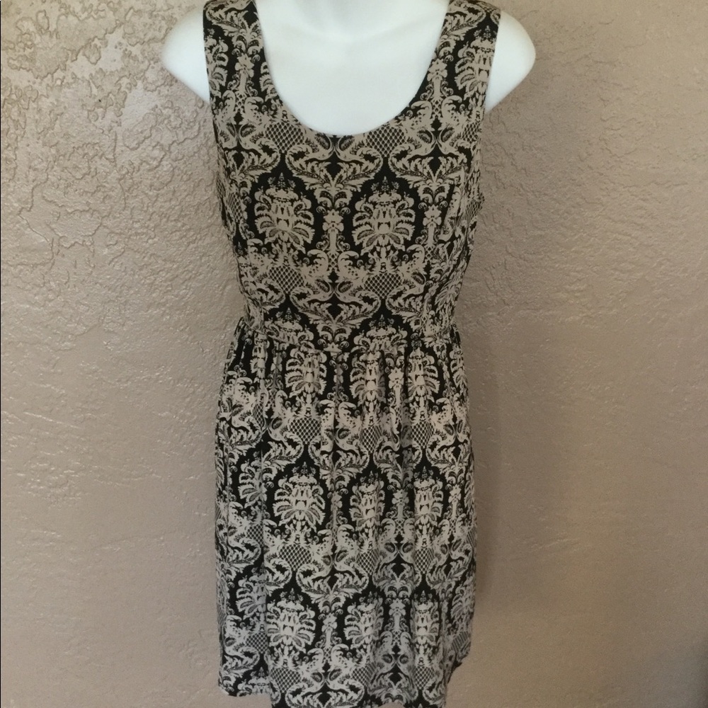 J. Crew Arabesque Print Dress Open Back S